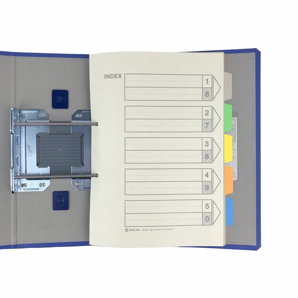 Bìa còng ống 1 mặt si King Jim 3513GSV 13cm A4