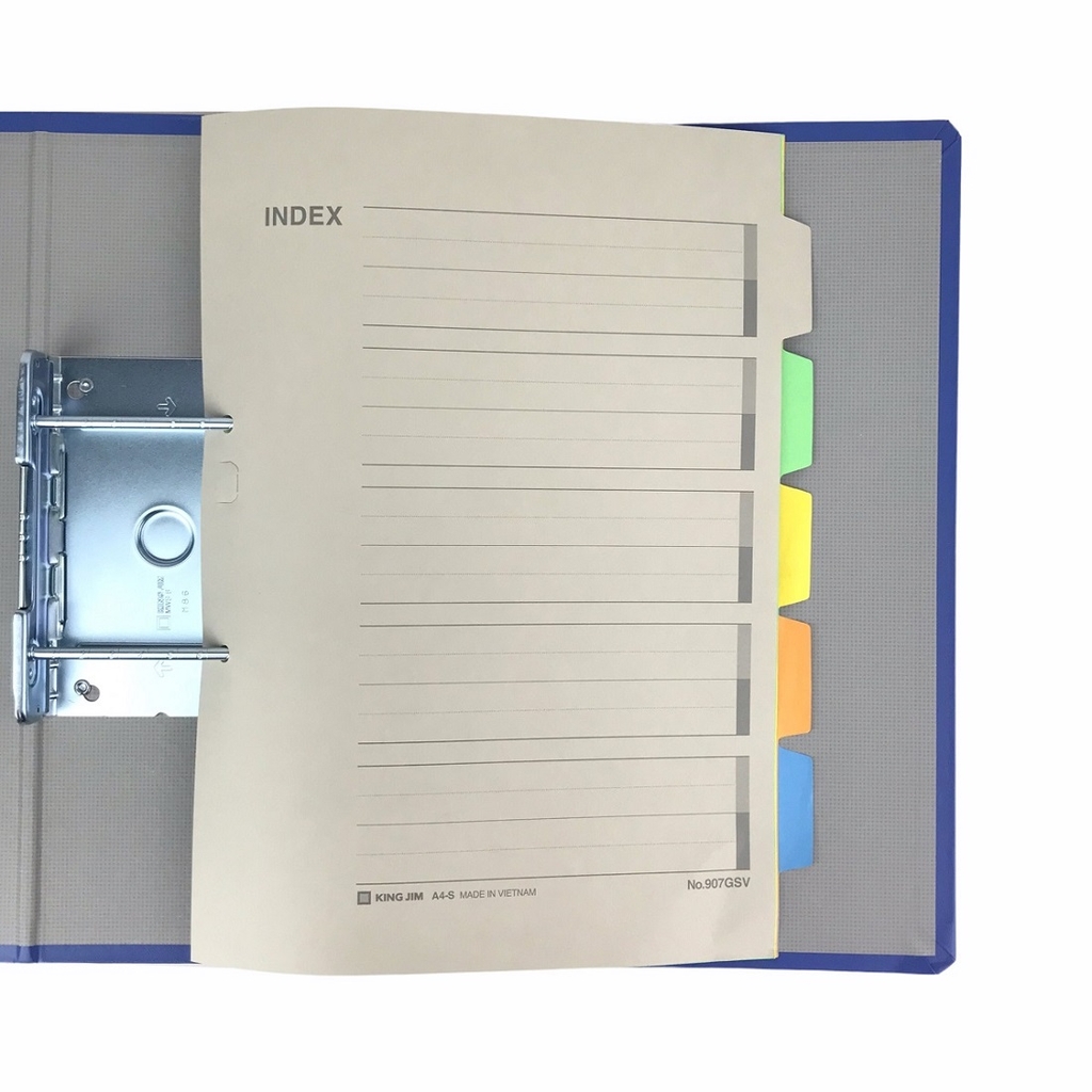 Bìa còng ống 1 mặt si King Jim 1470GSV 10cm A4 (5)