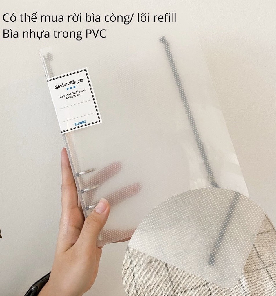 Bìa còng sắt KLong 993 6 chấu 3cm A5 (30)