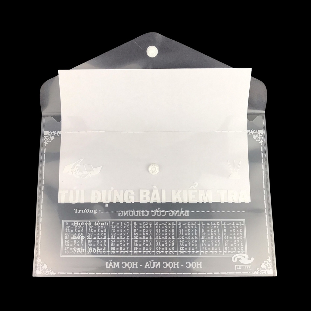 Bìa nút nhựa A5 có chữ (10/1500)