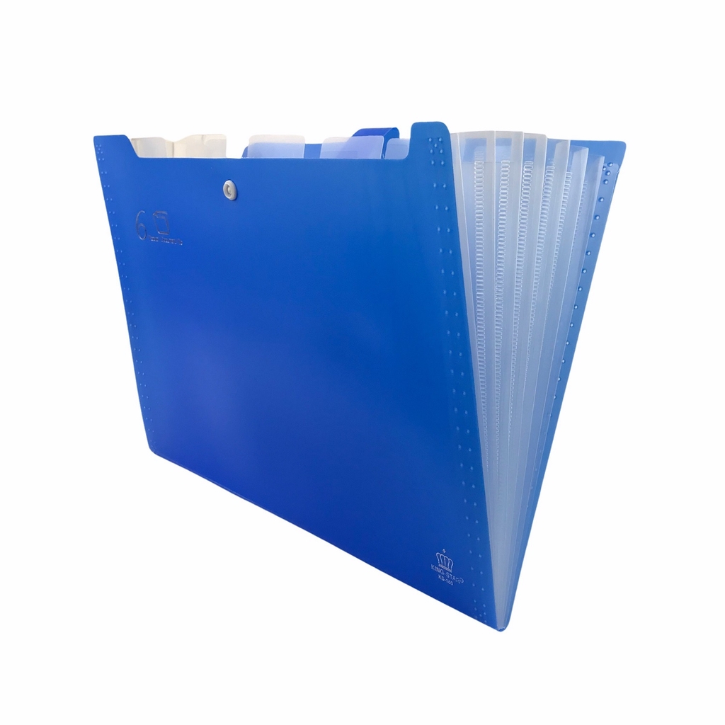 Bìa tài liệu 6 ngăn King-star KS-180 có nút