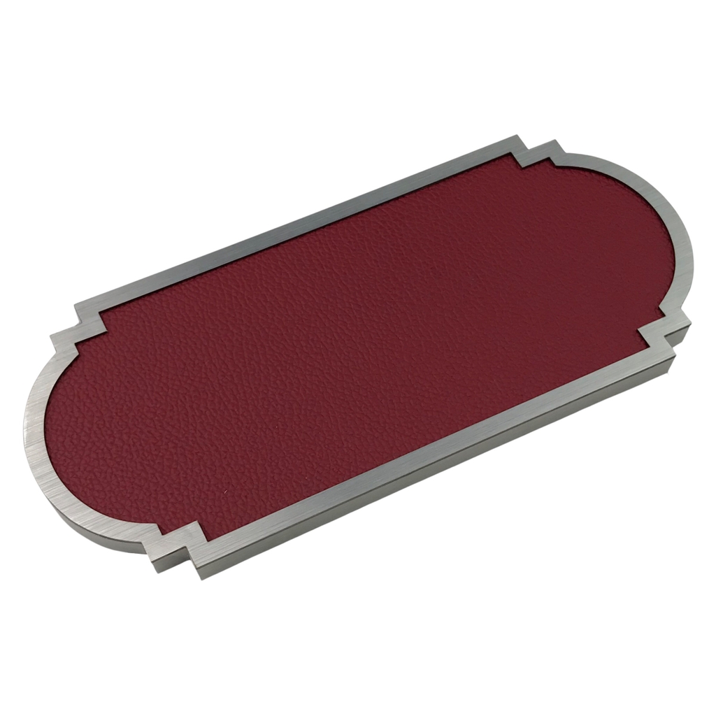 Biển số phòng da BP02 chữ nhật viền inox, Bảng số chung cư, khách sạn, toà nhà