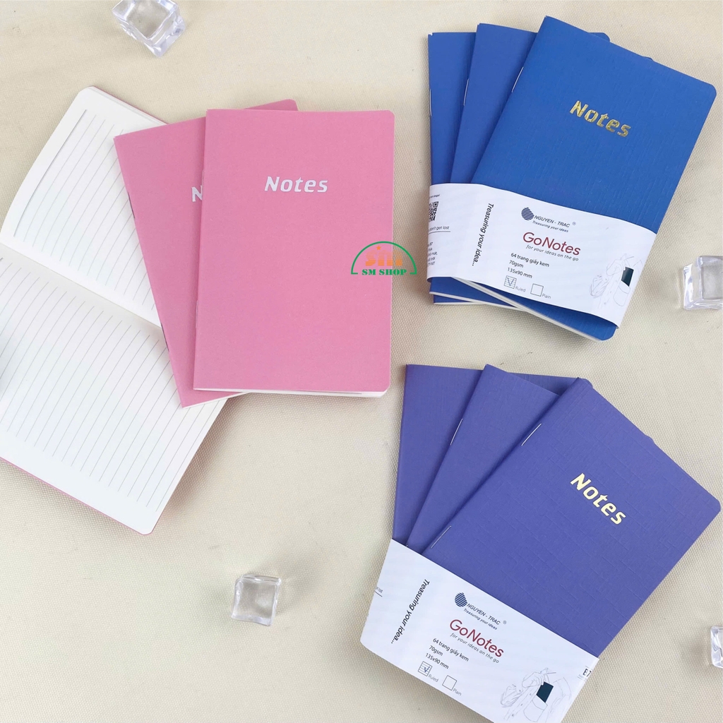 Bộ 3 sổ GoNotes NT GN-01 13.5x9cm 64 trang 70gsm