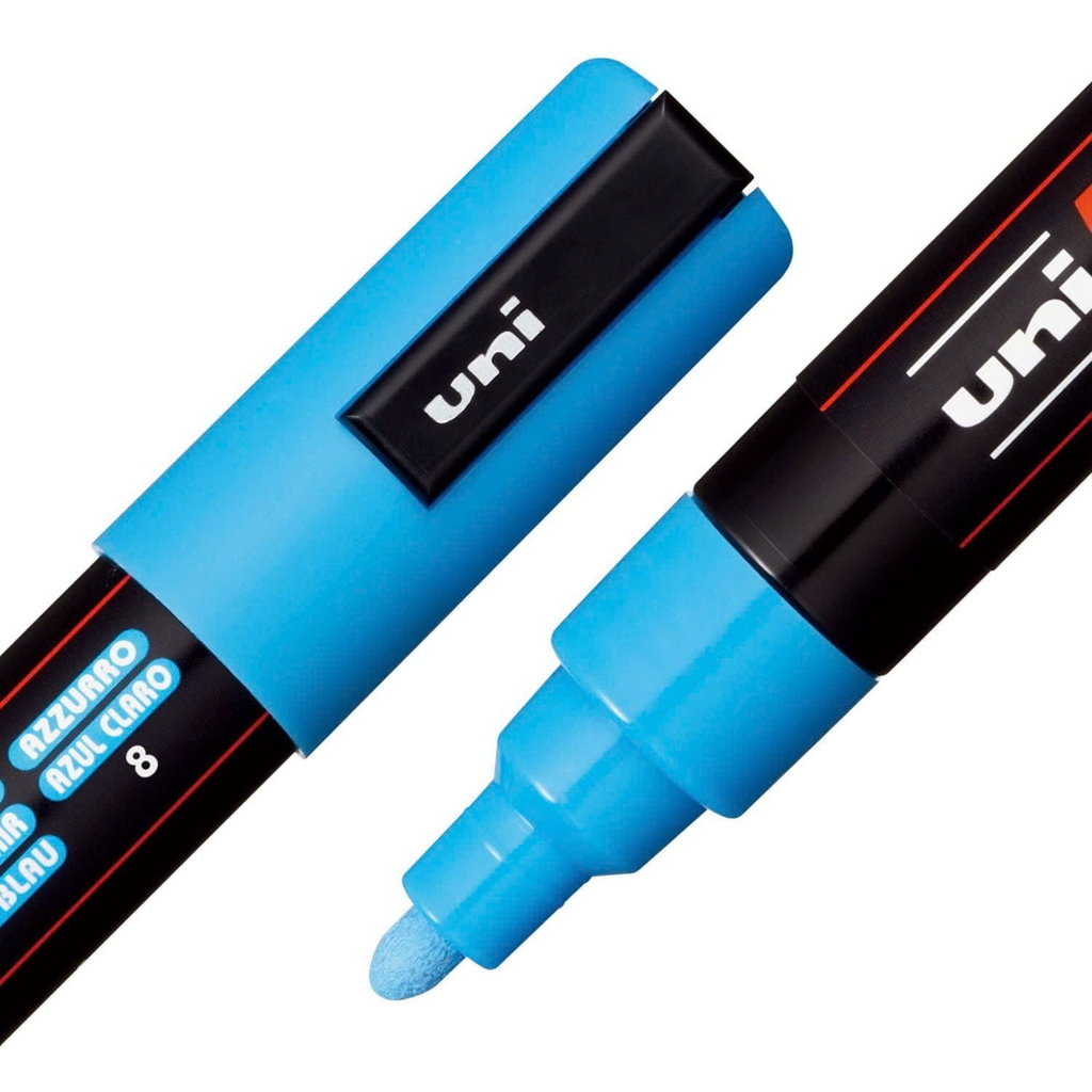 Bộ bút sơn Uni PC-5M 1.8~2.5mm, Bút acrylic Posca, Paint Marker 8 màu