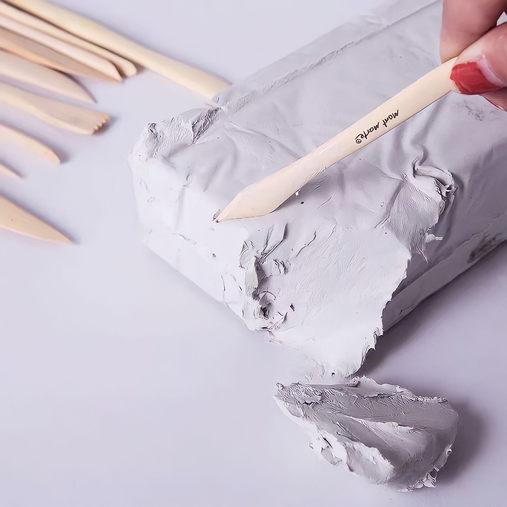 Bộ dụng cụ tạo hình đất sét Mont Marte MMSP0003 gỗ 10 món