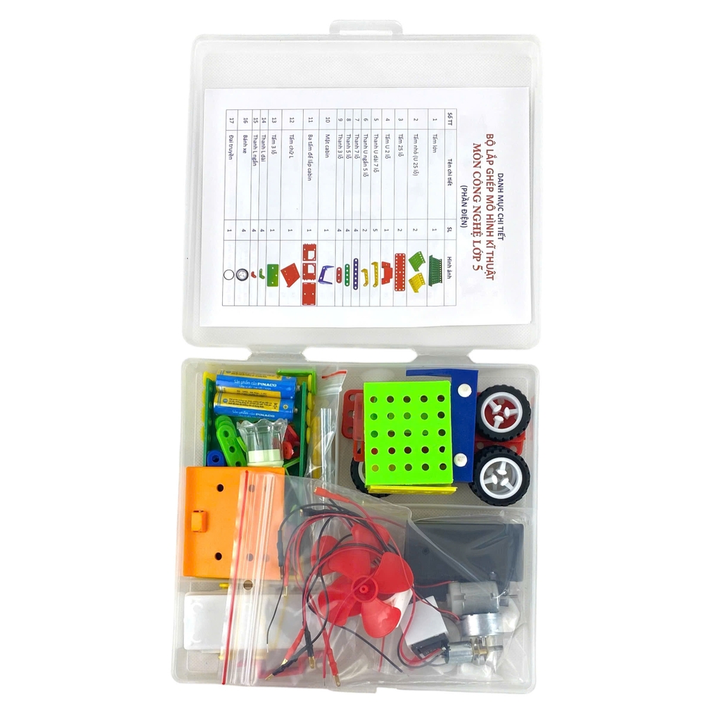 Bộ lắp ghép mô hình kỹ thuật môn công nghệ lớp 5