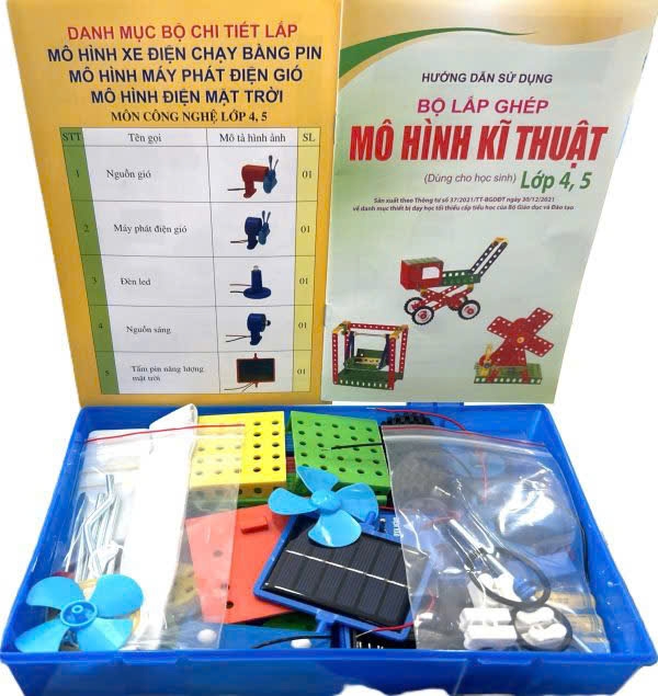 Bộ lắp ghép mô hình kỹ thuật phần cơ bản và nâng cao lớp 4-5