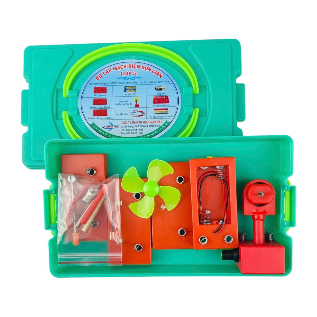 Bộ thực hành lắp ghép mạch điện đơn giản lớp 5