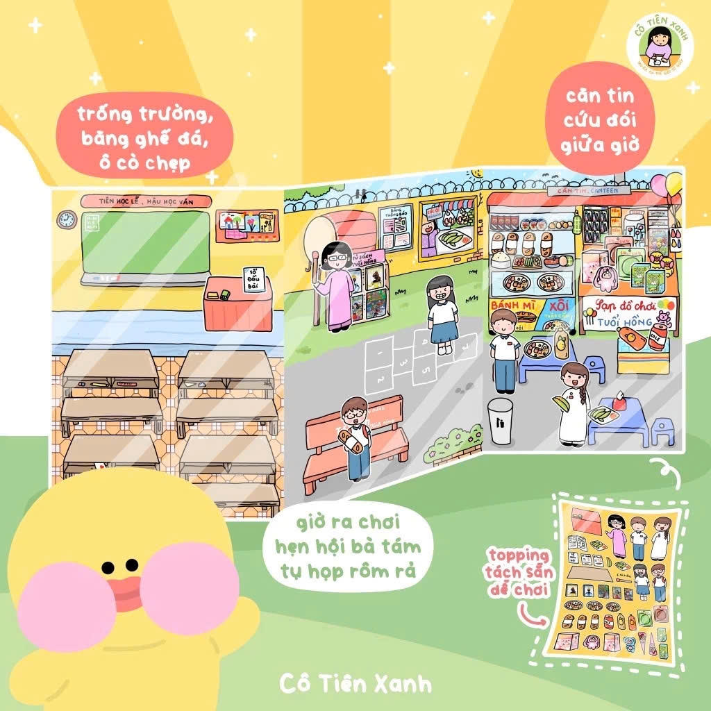 Bộ tranh gập Cô Tiên Xanh - Mái trường thân yêu