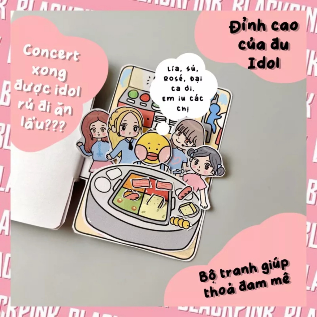 Bộ Tranh Tương Tác Cô Tiên Xanh - Bộ tranh đu Idol