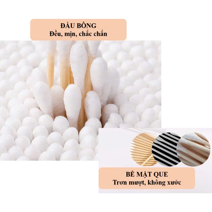 Bông ráy tai người lớn Cute 200 cây thân trúc