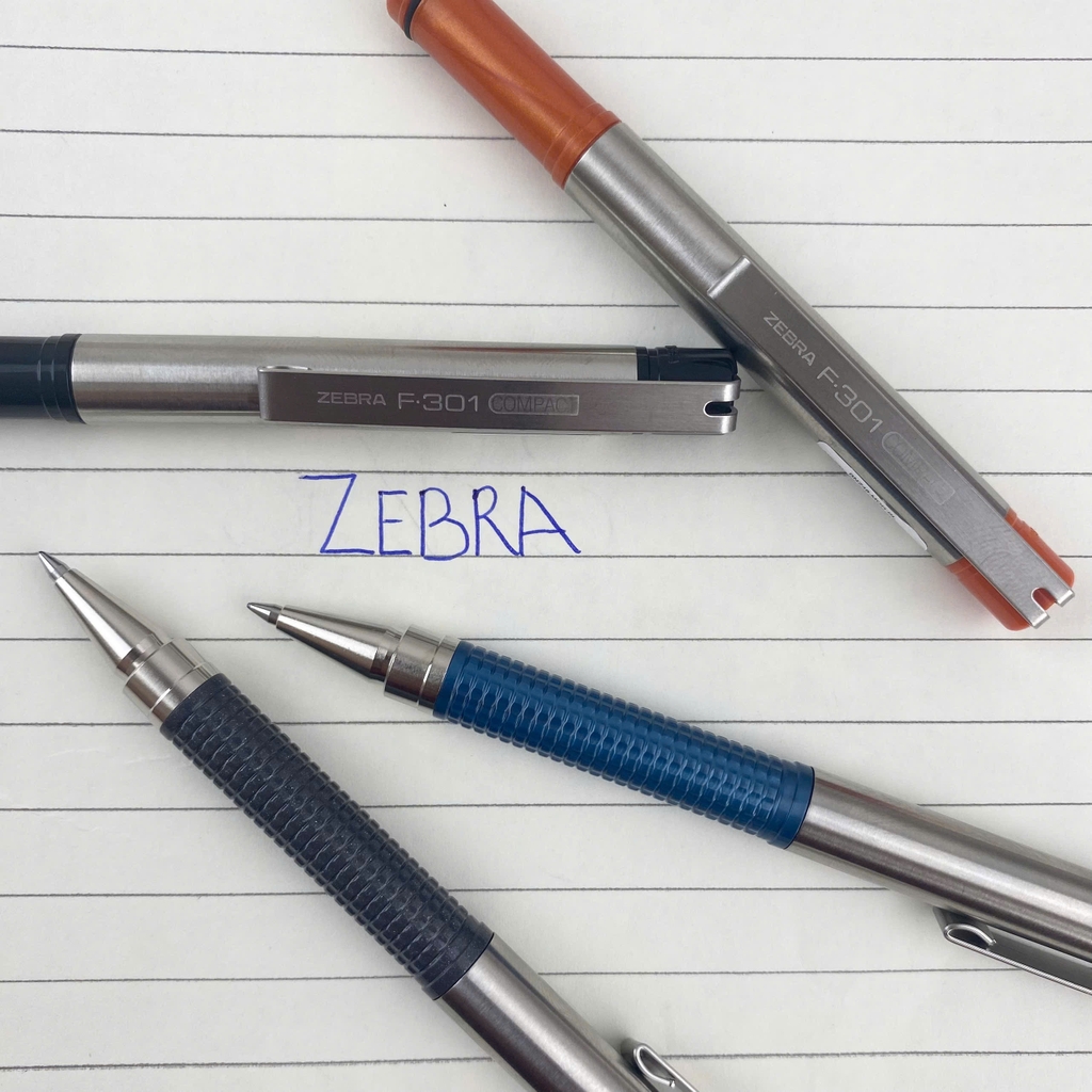 Bút bi kim loại Zebra F-301 compact 0.7mm (12)
