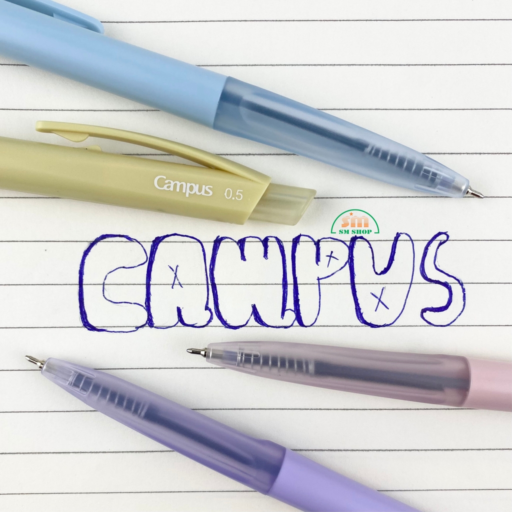 Bút bi Campus Semi-gel BP-KUS 4 cây xanh dương 0.5mm