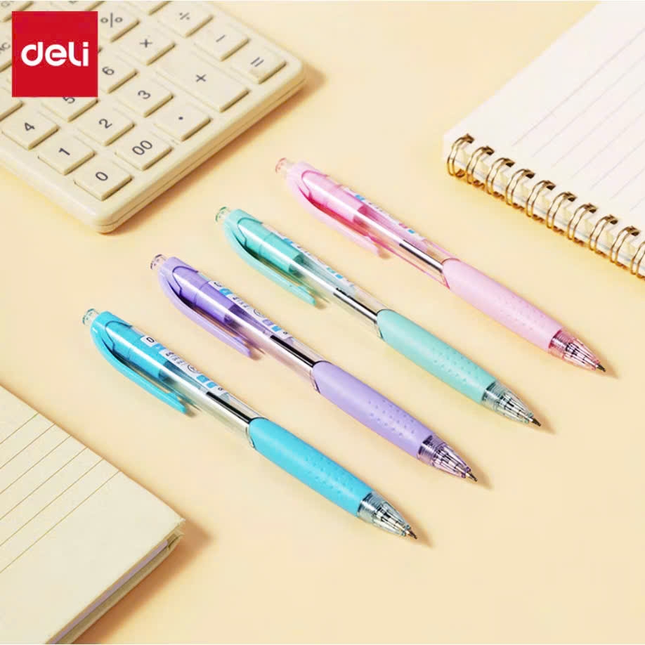 Bút bi Deli Q41-BL 0.7mm xanh dương (12)
