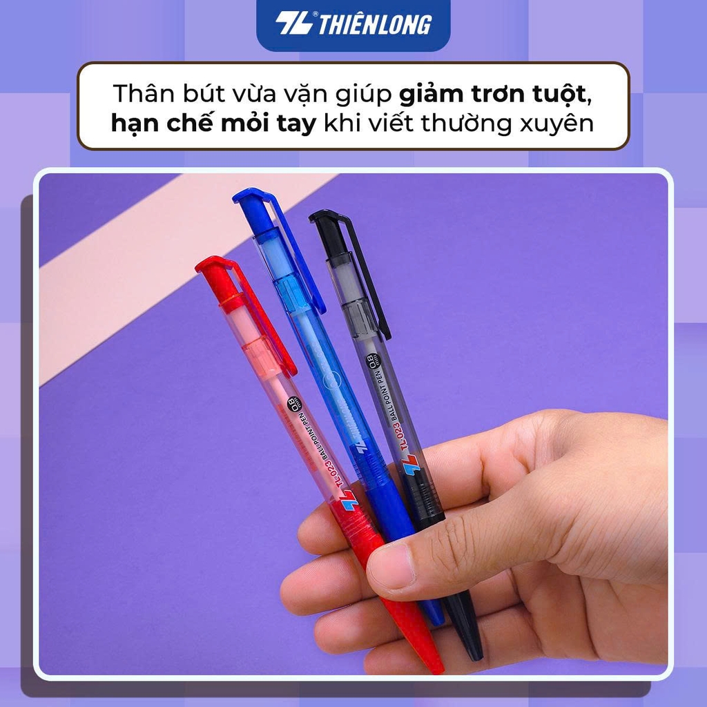 Bút bi TL-023 xanh dương, Viết nguyên tử, Bút bích (20/1200)