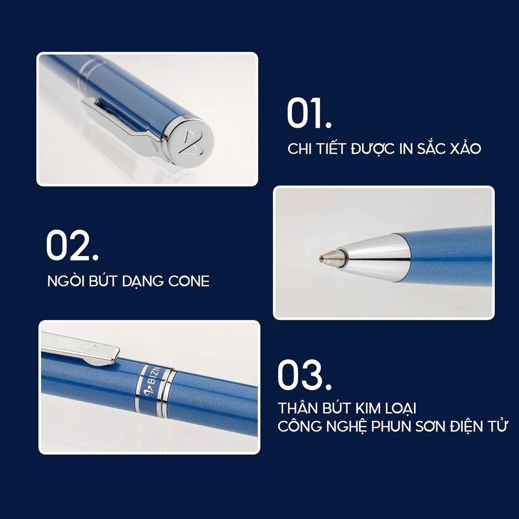 Bút bi TL Bizner Biz-12 + ruột bút xanh dương