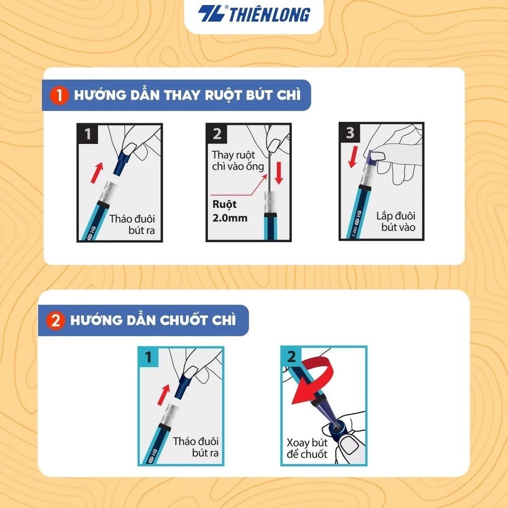 Bút chì bấm TL PC-003 2.0mm (10/960)