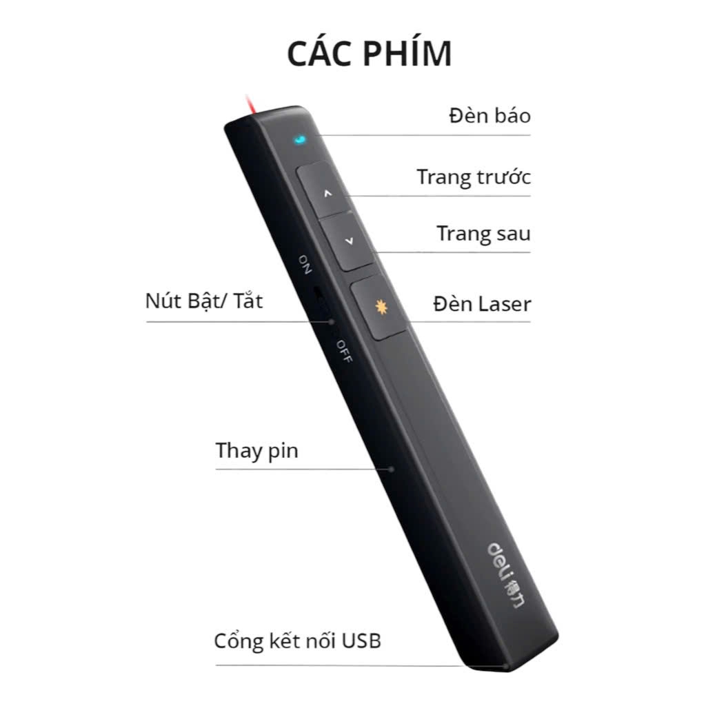 Bút chỉ bảng Deli laser 2808P