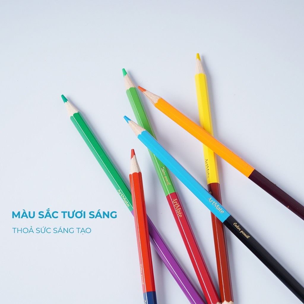 Bút chì màu 2 đầu ArtMate AM-CL302 18 màu