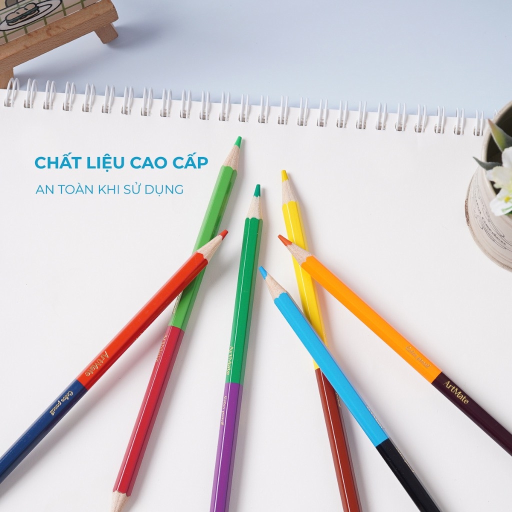 Bút chì màu 2 đầu ArtMate AM-CL302 18 màu