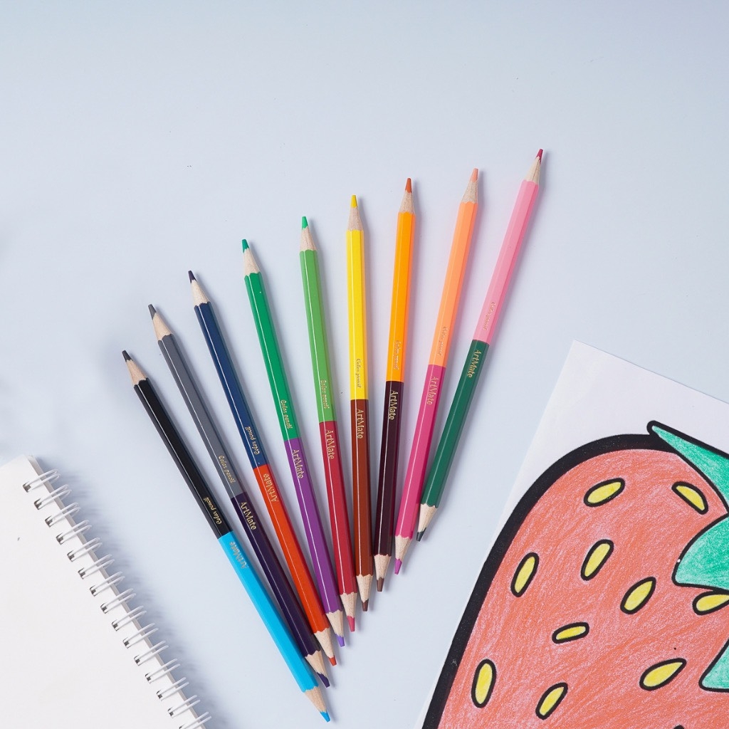 Bút chì màu 2 đầu ArtMate AM-CL302 18 màu