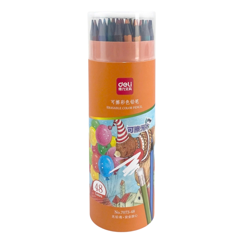 Bút chì màu xóa được Deli 7073, Bút chì màu, Chì gỗ, Màu tô