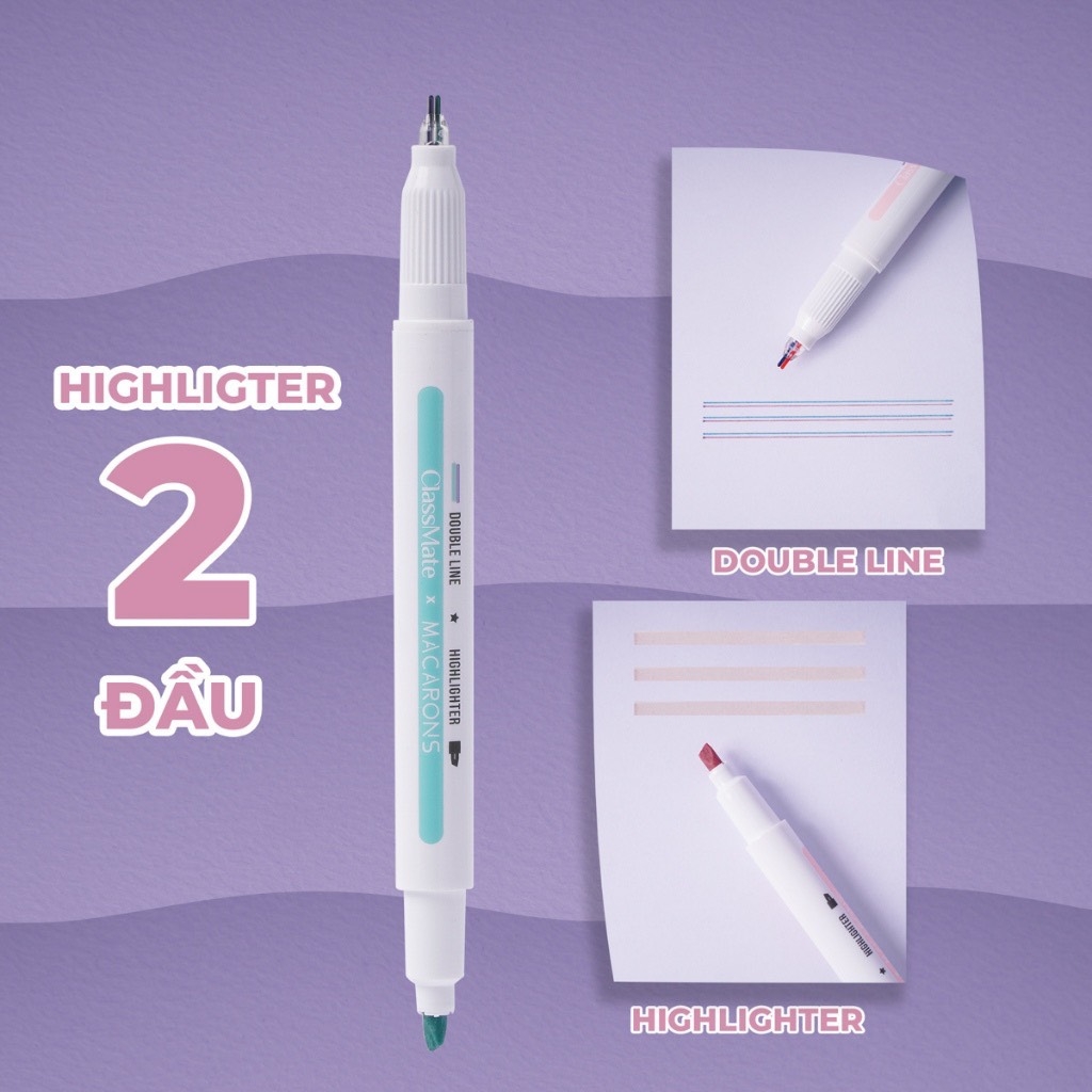 Bút dạ quang 2 đầu Classmate CL-HL0007S