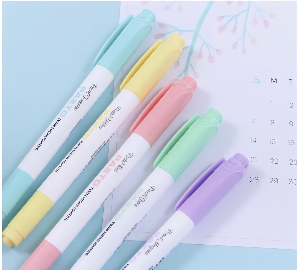 Bút dạ quang 2 đầu TL Flexoffice Pazto HL-016 (5)