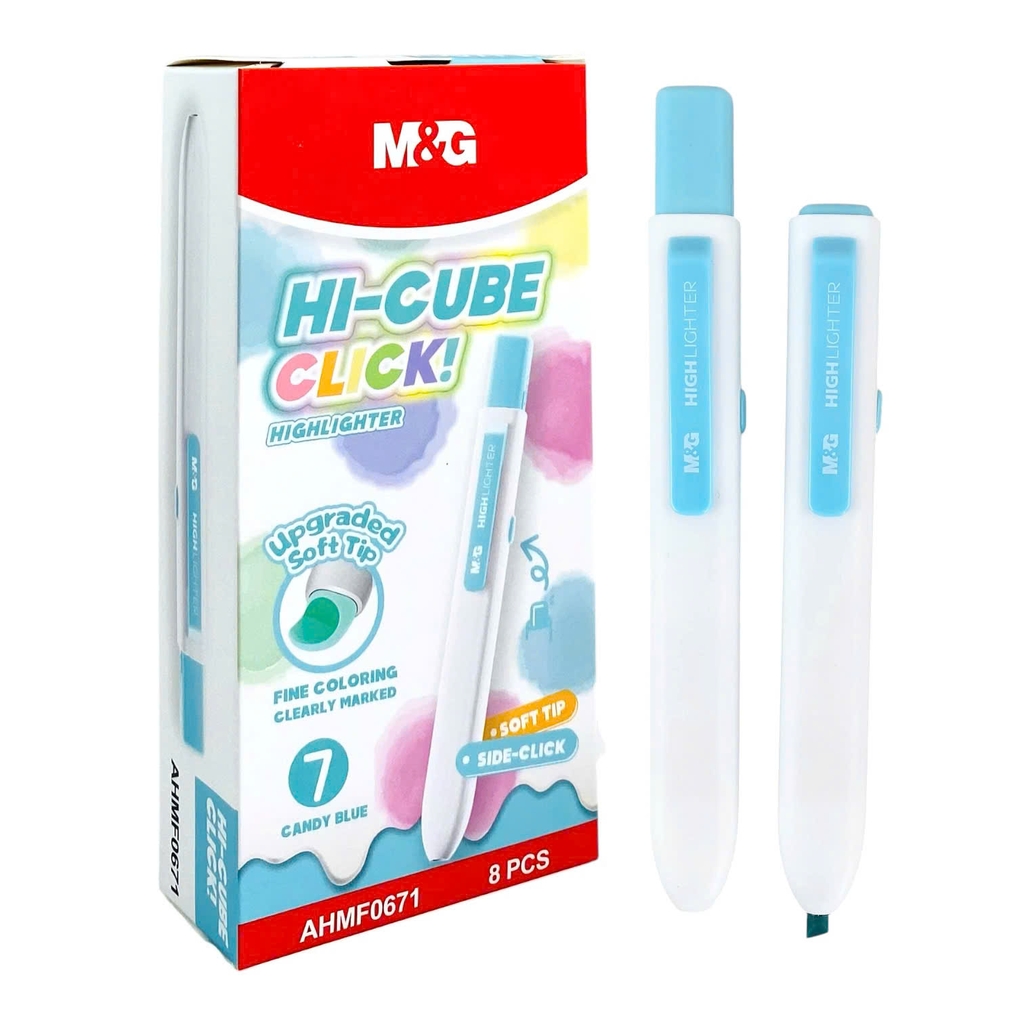Bút dạ quang bấm MG AHMF0671, bút highlight, bút nhớ dòng (8)