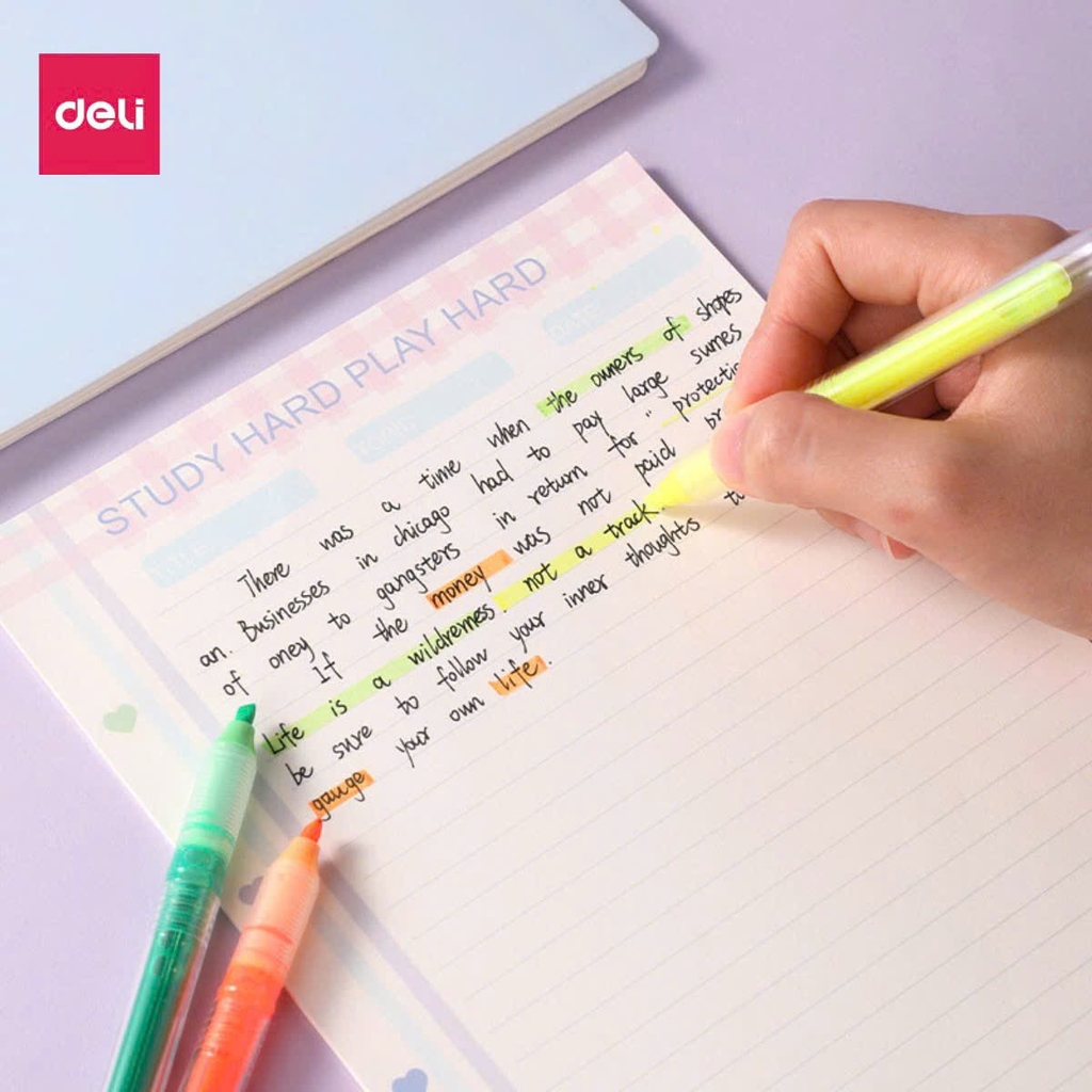 Bút dạ quang Deli U300 6 màu (24)