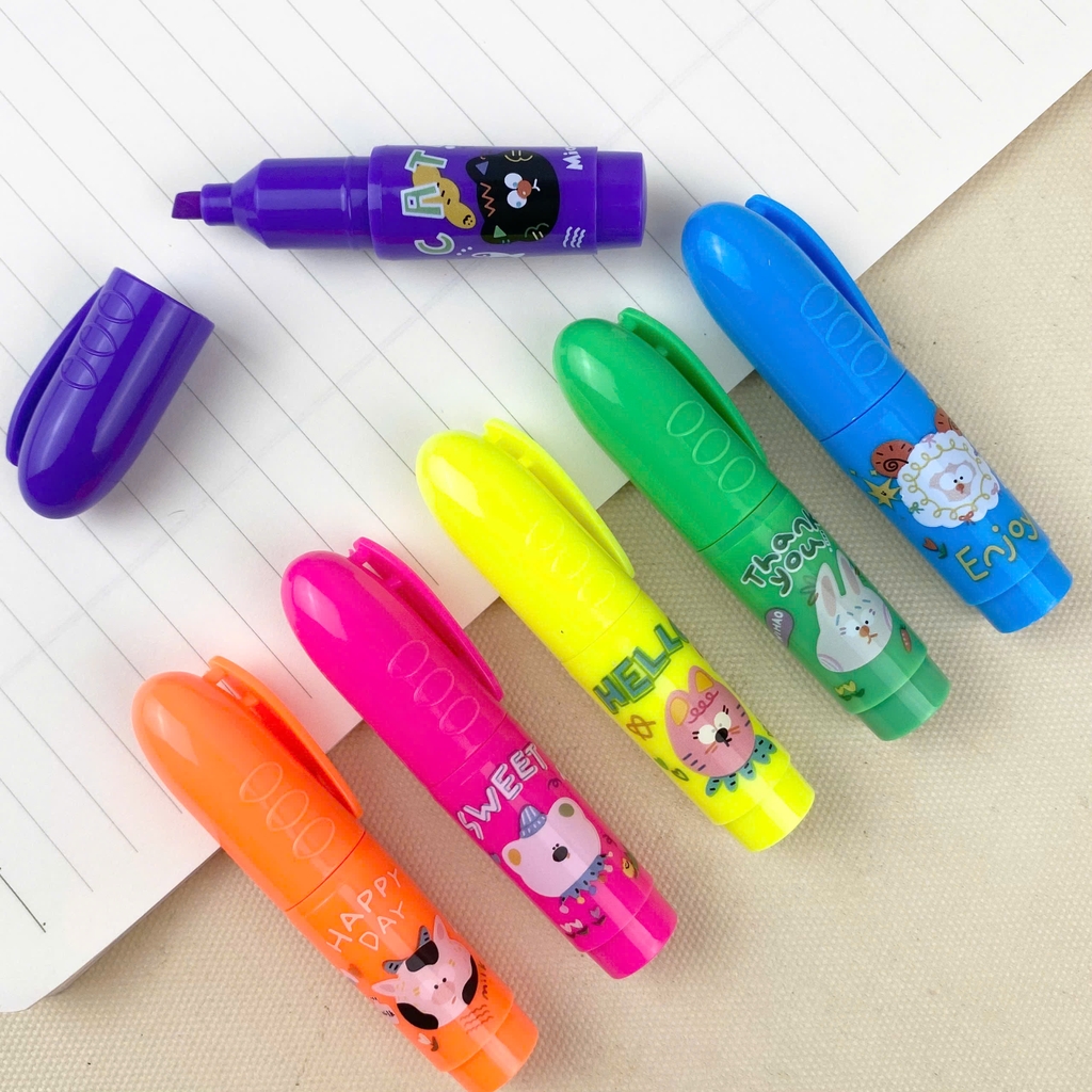 Bút dạ quang Deli U611 6 màu (24)