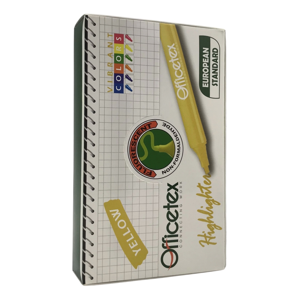 Bút dạ quang Officetex OT-HL001YL vàng (12)