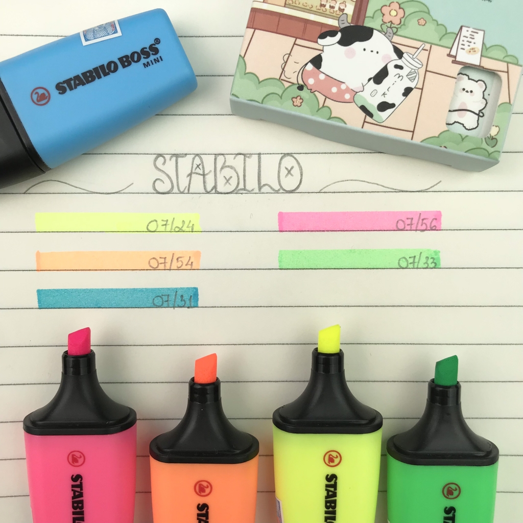 Bút dạ quang Stabilo Boss mini 07/31, 07/33, 07/24, 07/54, 07/56 (10)