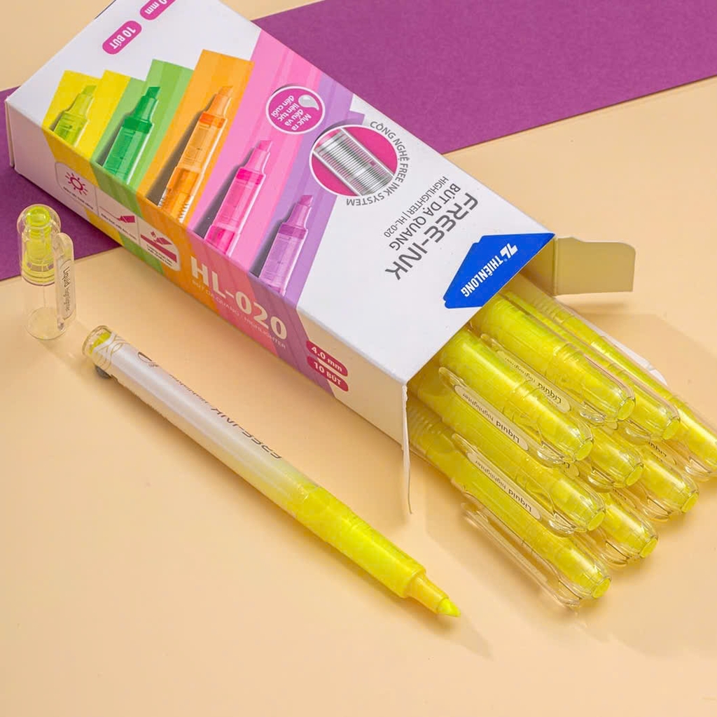 Bút dạ quang TL HL-020, Viết nhớ dòng, Bút highlight (10/720)
