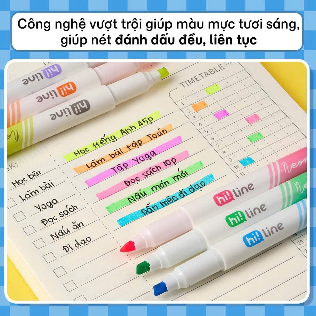 Bút dạ quang TL HL-03 Plus, Bút nhớ dòng, Bút highlight (10/720)