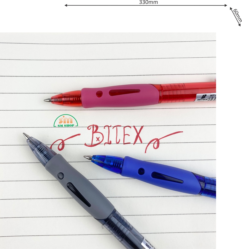 Bút gel Bitex G07 0.5mm, bút mực nước, viết bi nước (24)