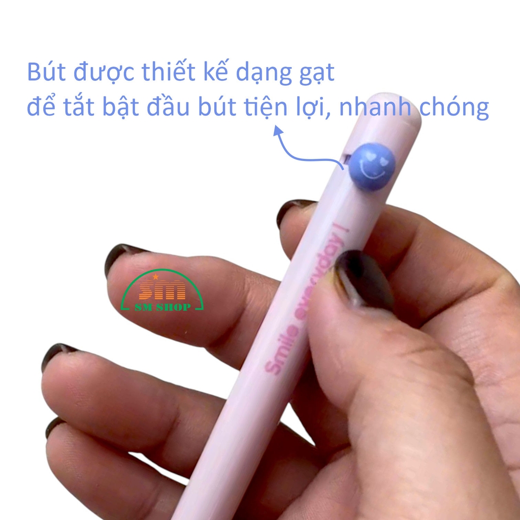 Bút gel Bitex G16 xanh dương 0.5mm, bút mực nước, viết bi nước (30)