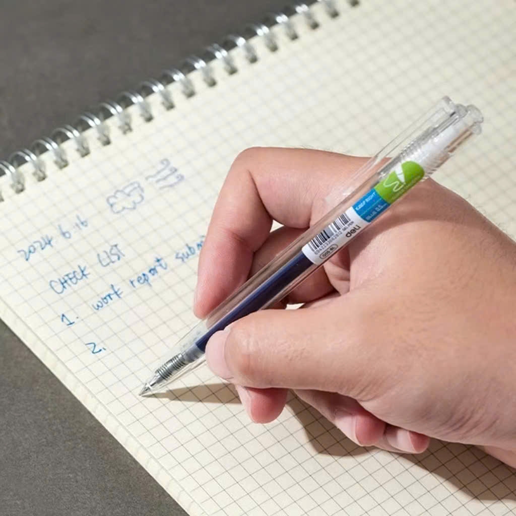 Bút gel Deli G05 0.5mm xanh (12)