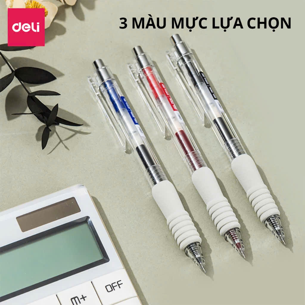 Bút gel Deli G104, Bút bi nước, Viết mực nước, Bút mực gel (12/144)