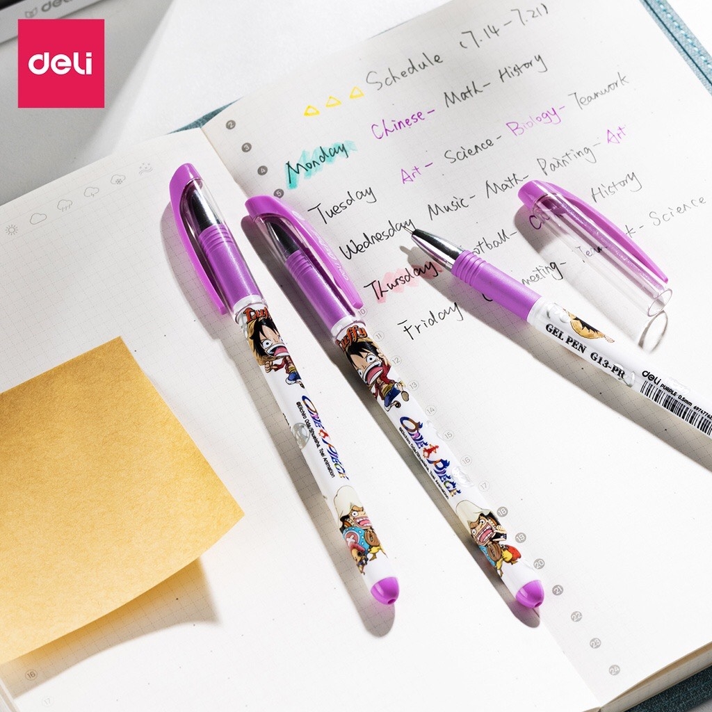 Bút gel Deli G13-PR tím (12/144)