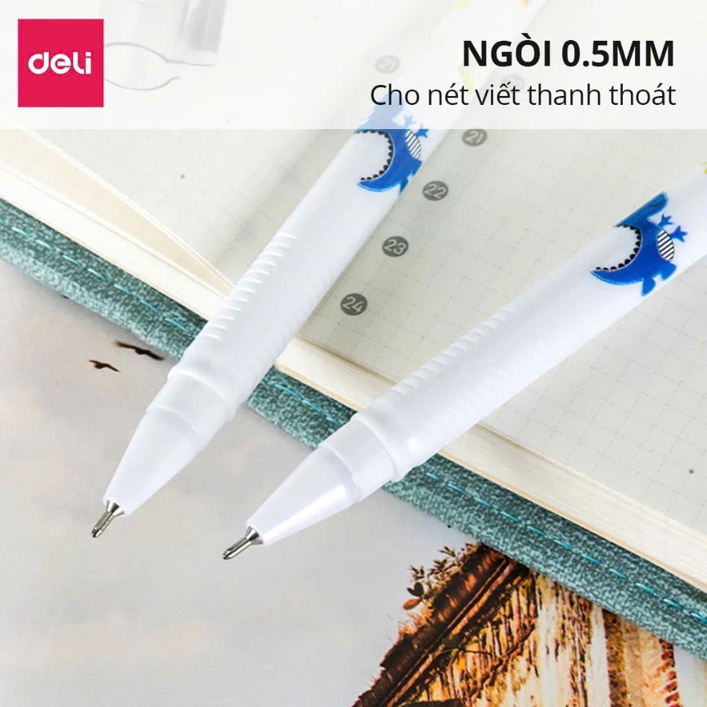 Bút gel Deli G30-PR tím (12)