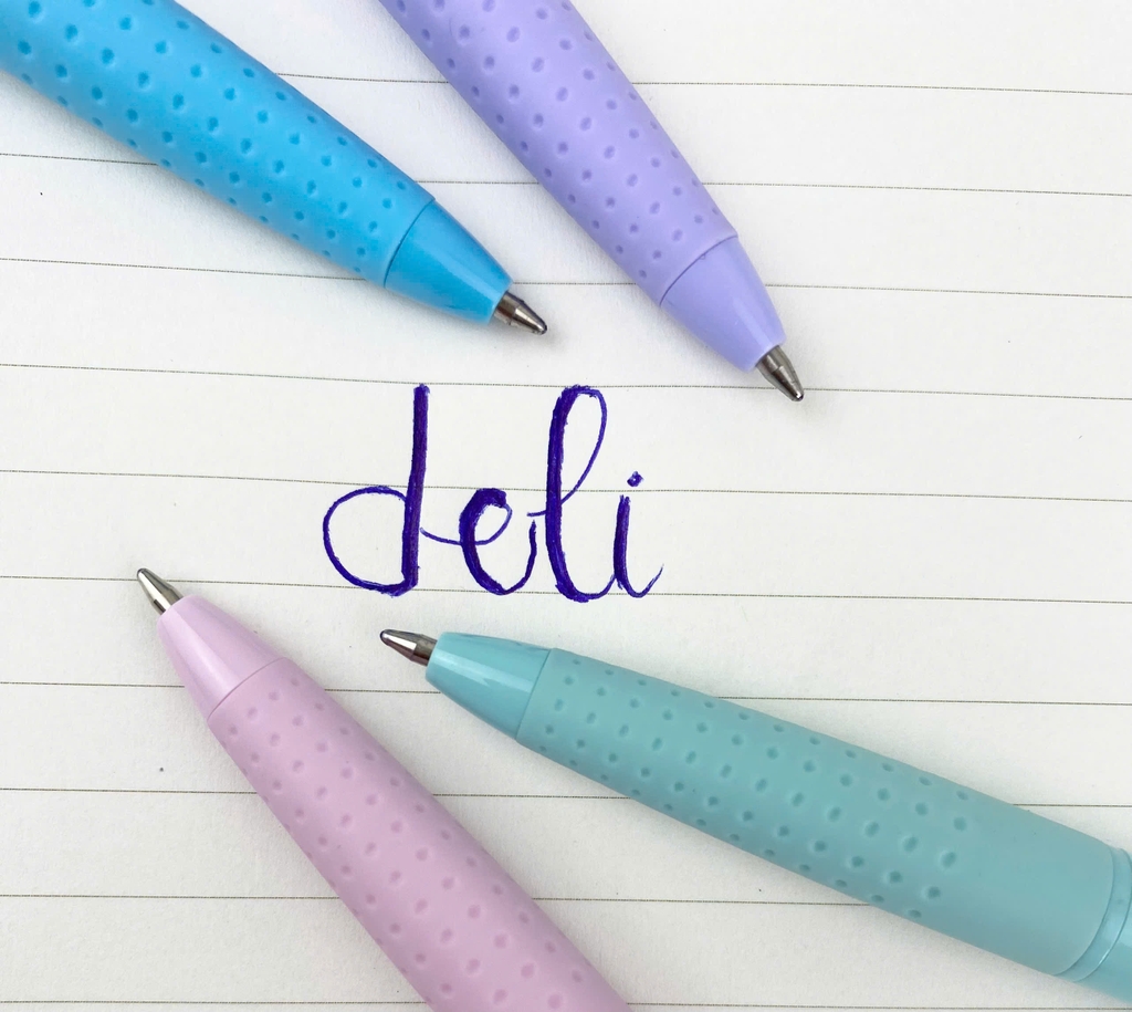 Bút gel Deli Q44-BL xanh (12)