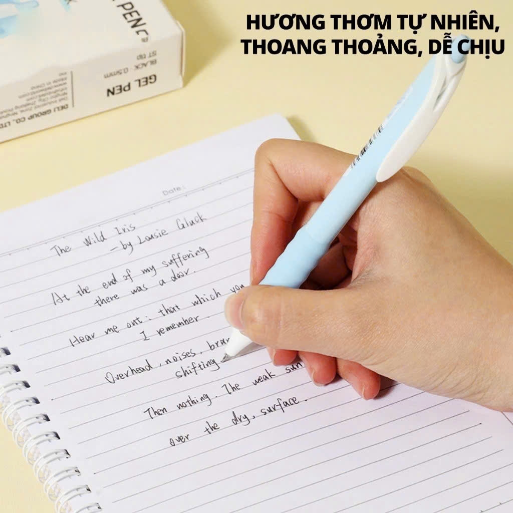 Bút gel mùi thơm Deli G611 đen, Bút nước, Gel pen, Bút mực gel (12/144)