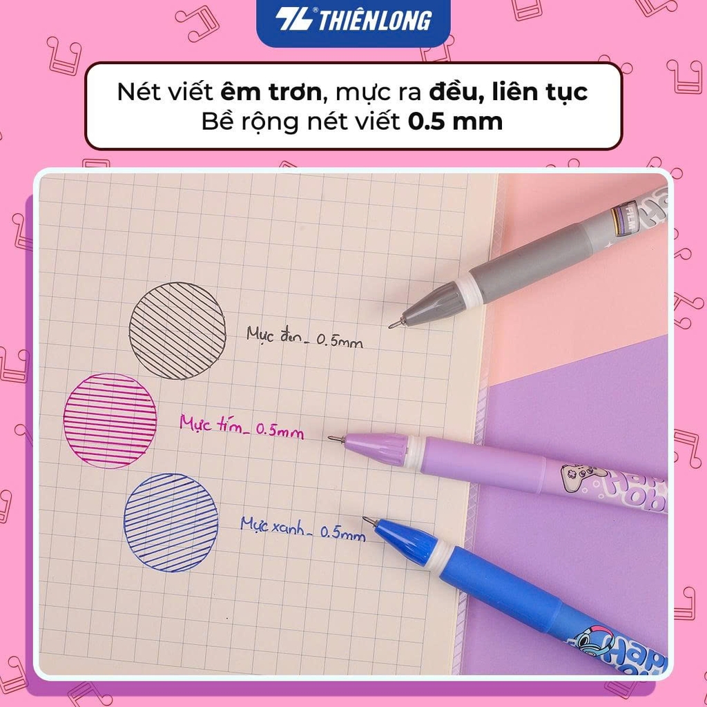 Bút gel TL GeL-056 tím (20)