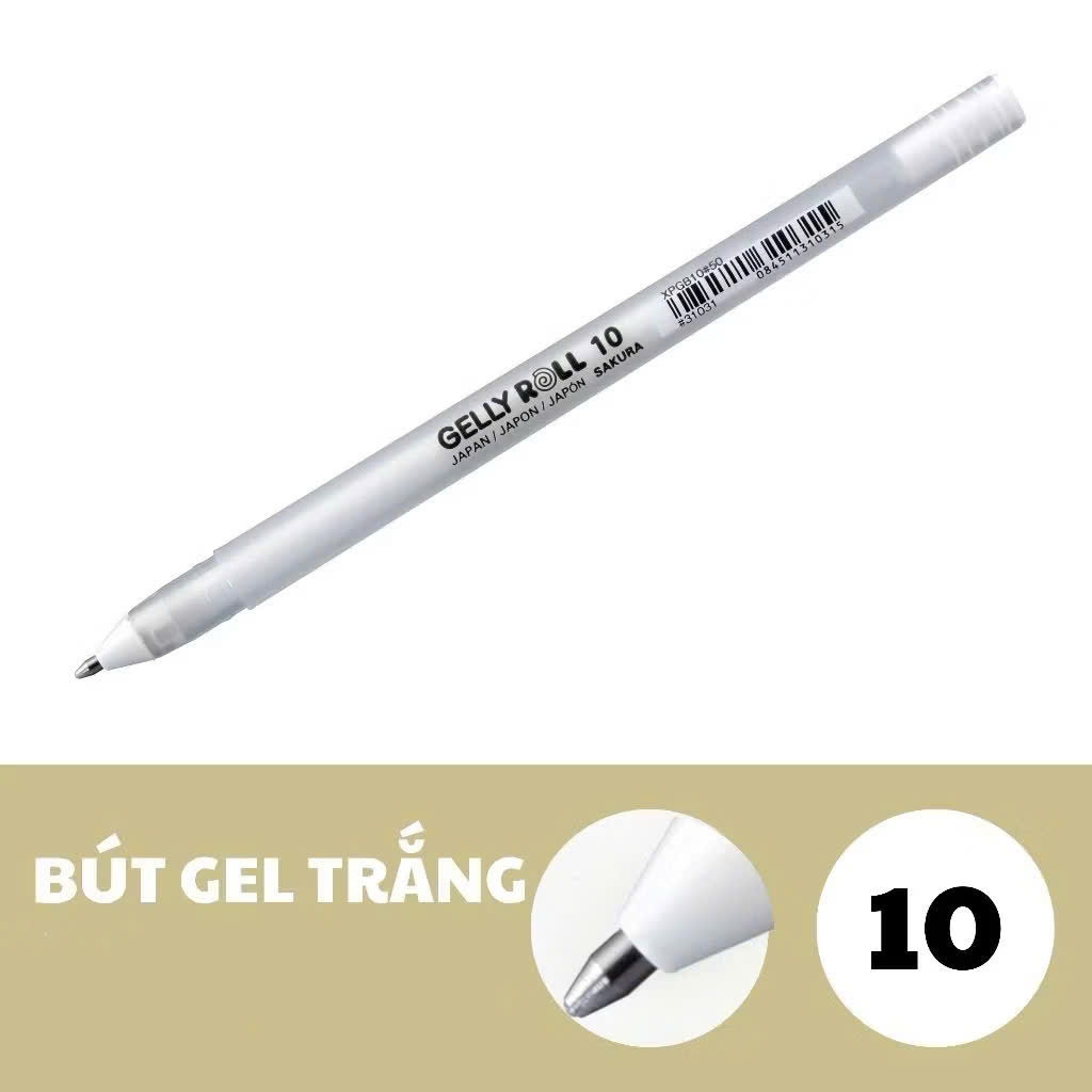Bút gel trắng Sakura Gelly Roll XPGB, Bút trang trí (12)