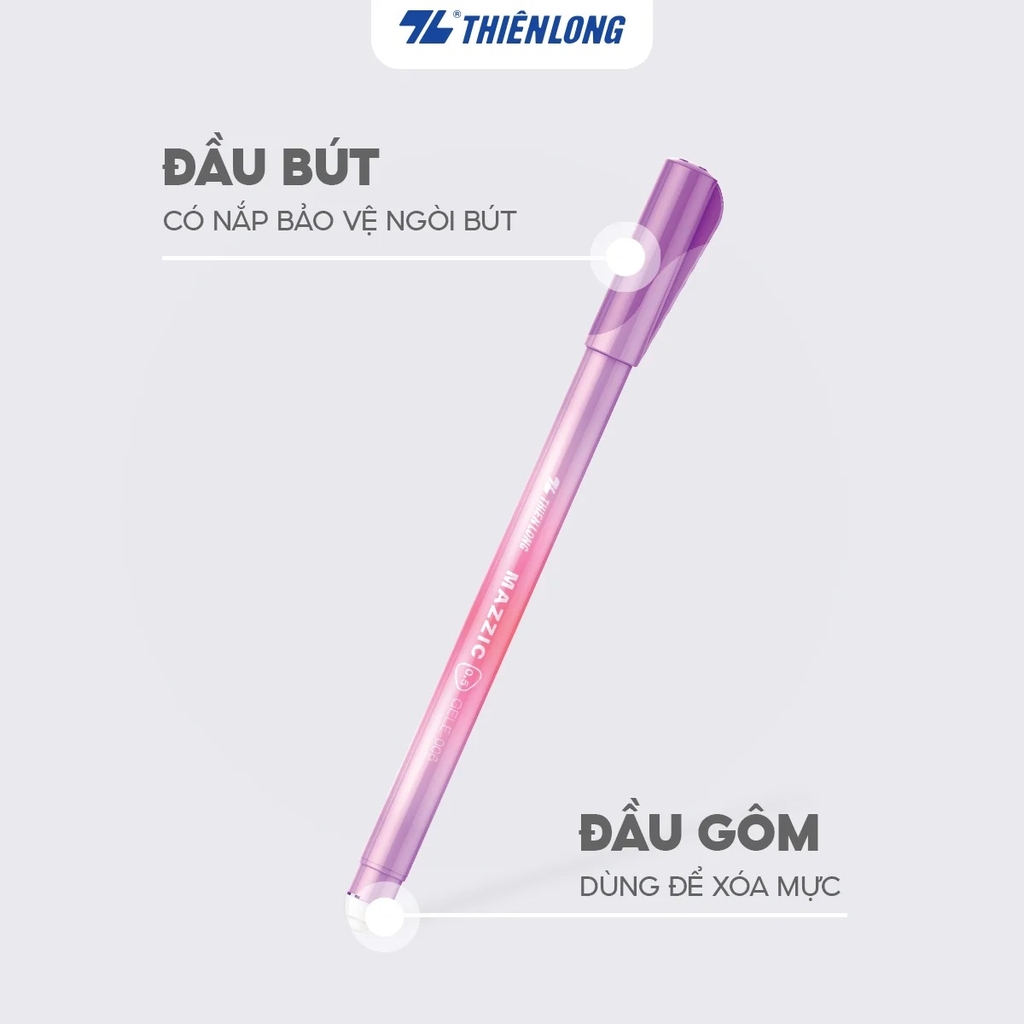Bút gel xóa được Mazzic TL Gel E-006 tím (5)