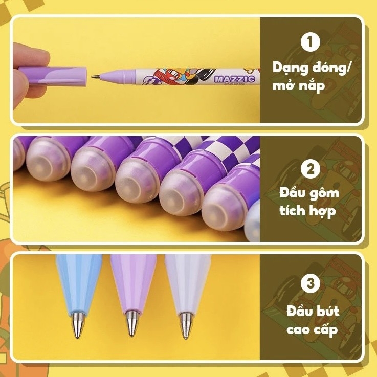 Bút gel xóa được TL Gel E-006/V1 tím (20)