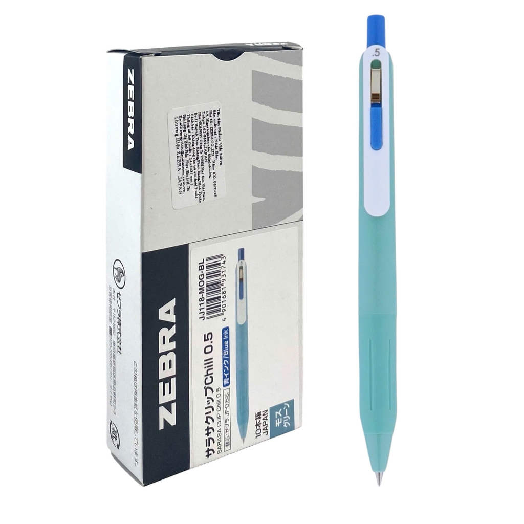 Bút gel Zebra Sarasa Clip Chill JJ118, Bút bi nước, Viết mực nước, Gel pen (10)