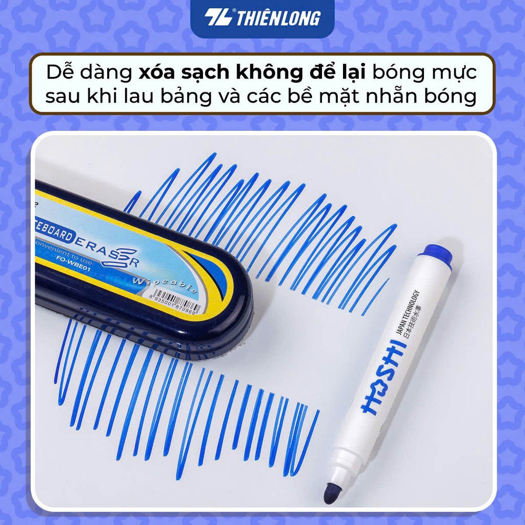Bút lông bảng TL Hoshi WB-025/HS xanh dương (10)