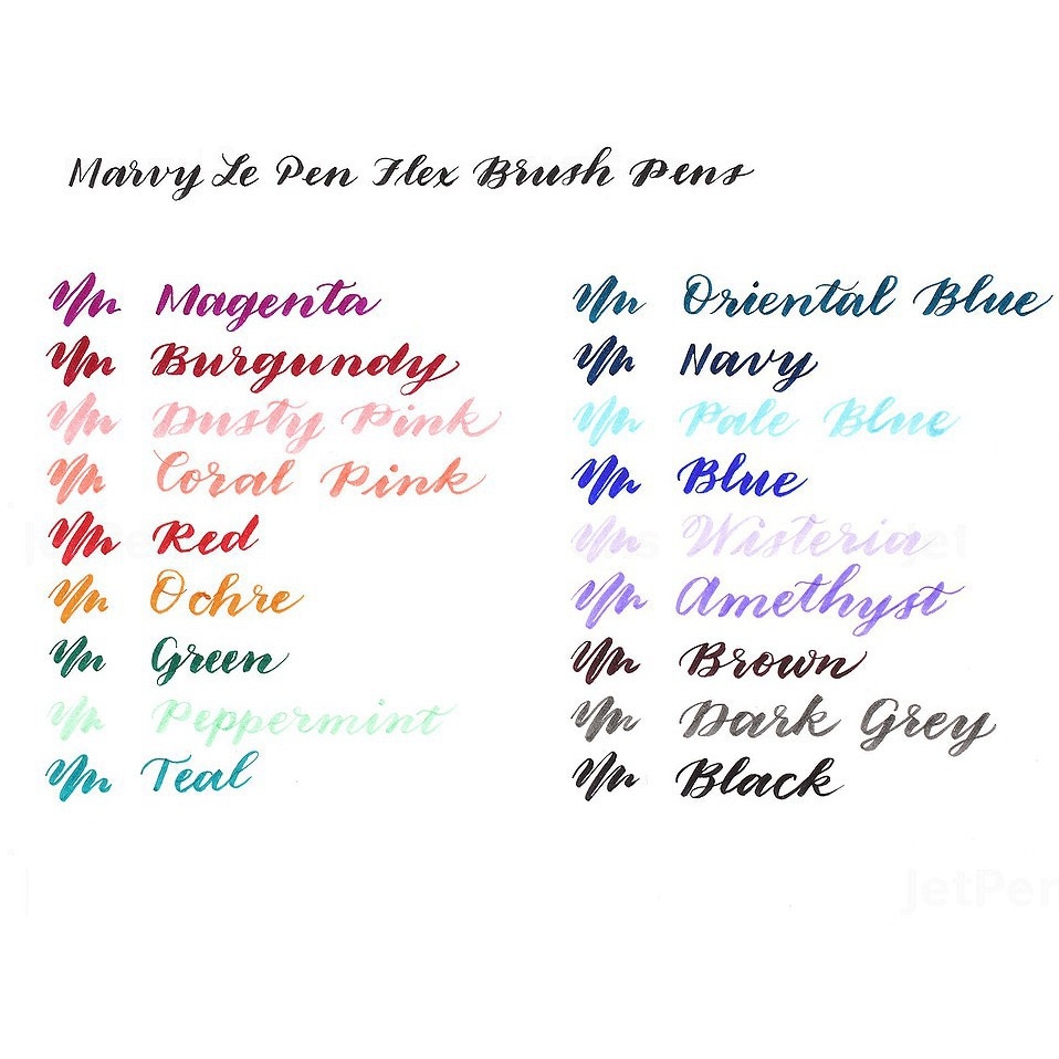 Bút lông đầu brush Marvy Lepen Flex 4800 pastel (12)